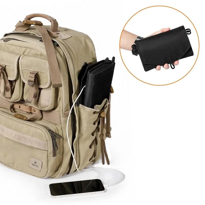 NEW 5V Foldable Solar Panel Charger USB Output Waterproof For Phone Power Bank Camping Hiking Emergency Outdoor 4