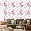 Eiffel Tower wallpaper with flowers and hearts for living room and bedroom 50x1000