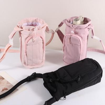 New Water-resistant Water Bottle Holder Bag with Strap Portable Insulating Cup Sleeve Large Capacity Gym Accessories for Women