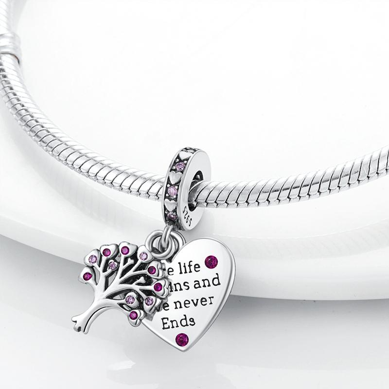copper Tree of Life Collection Charm Bead Charms Compatible With Authentic Bracelets Necklaces Pendant Jewellery Women Gift