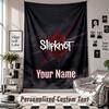 Wall Hanging Tapestry With Custom Name & Text, Slipknot Decorative Tapestry For Bedroom