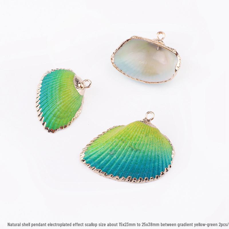 

Набор для изготовления кулона из морских ракушек и гребешков: Серьги ручной работы и подвески-колокольчики ветра Size approx. 15×23mm to 25×38mm, 2 pcs/pack