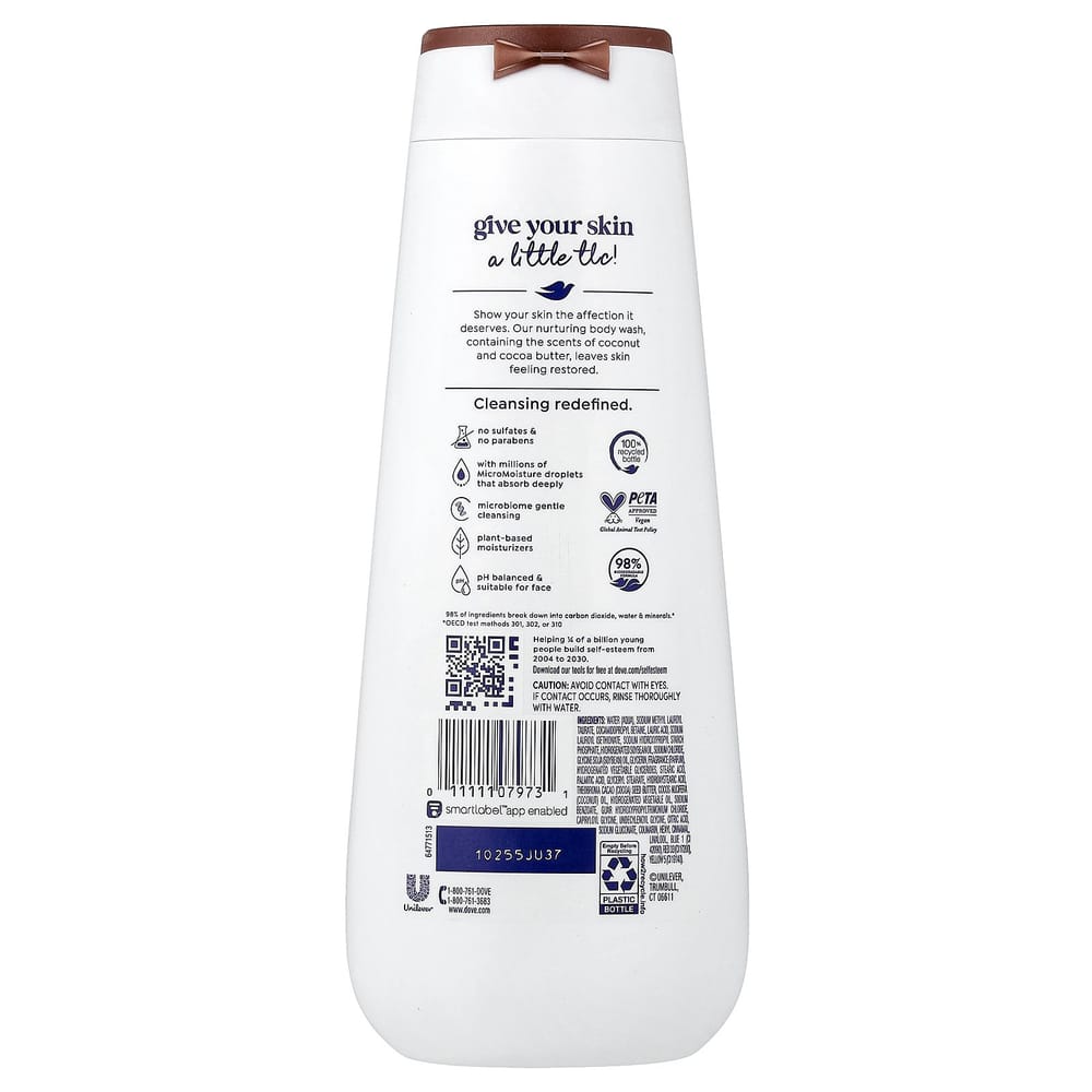 Dove Restoring Body Wash, Coconut & Cocoa Butter, 650ml (22 fl oz)