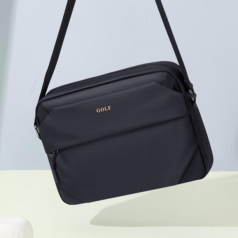 GOLF Shoulder Bag, Crossbody Bag, Water-Resistant Phone Bag, Business Casual Bag, Messenger Bag, Black