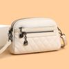 Vyšívaná kosočtvercová městská jednoduchá taška přes rameno crossbody módní PU oválná malá crossbody taška