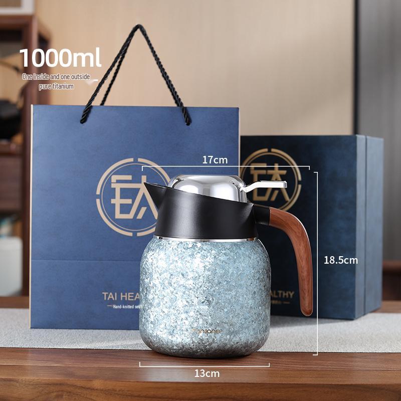 Pure Titanium Moka Pot 2025: Portable Insulated Teapot for Tea & Water Separation (White Tea & Pu-erh).