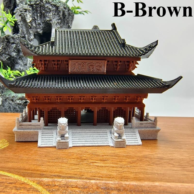 1Pc Micro Landscape 3D Printing Palace Building Ornament Desktop Aquascape Ancient Architecture Home Decoration Accessories