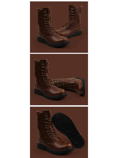 High-Top Men's Motorcycle Martin Combat Boots Plus Size 2601