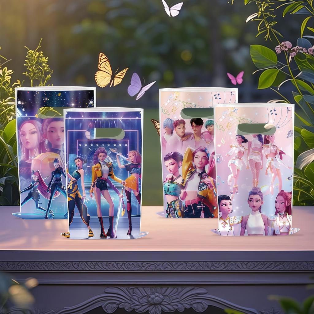 Dämonenjäger Party Geschenktüte Mädchen Gastgeschenke Koreanischer Kpop Anime Süßigkeiten Goodie Bag für Kinder Geburtstagsdeko Babyparty Partyzubehör