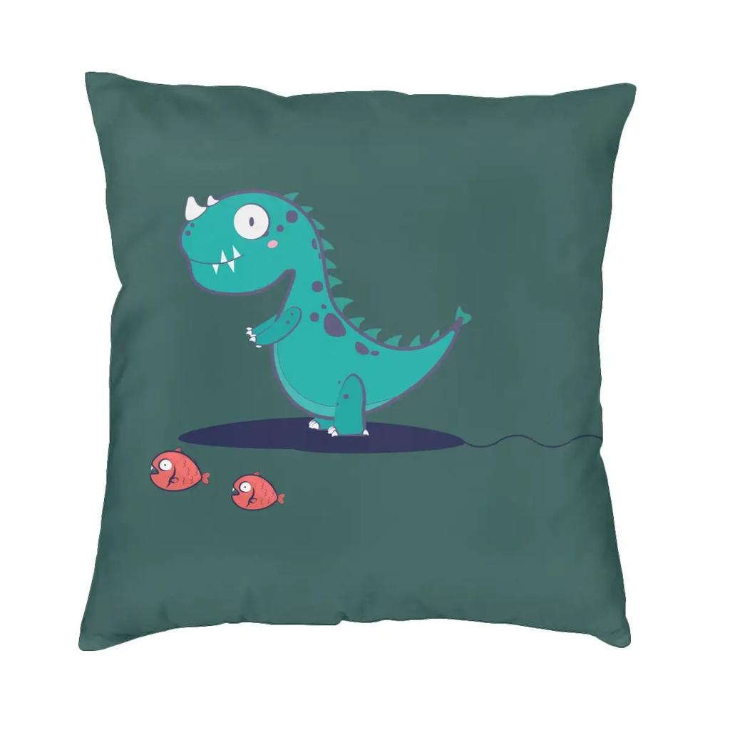 Dinosaurs Fish Cute Pillowcase Soft Polyester Cushion Cover Decor Throw Pillow Case Cover Seater Square