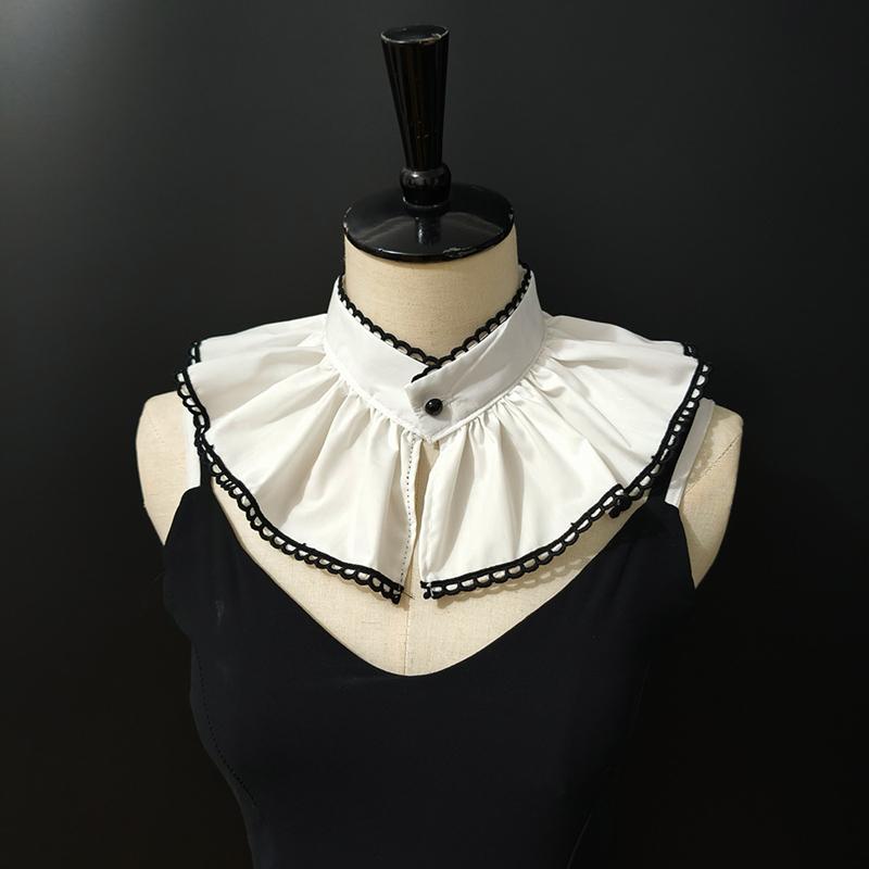 Women Cute Detachable Lapel Collar Shirt Dress Shawl Decorative Fake Collar Sweet Scarf Wrap Lady Girl False Collar