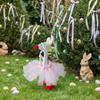 Easy Install Easter Geese Dress Set Skirt and Hat Accessories Geese Clothing Perfect For Porch Adornment