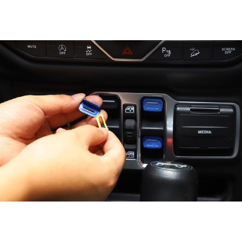 4pcs Dashboard Window Lift Switch Button Cover Trims For Jeep Wrangler JL JT 18+
