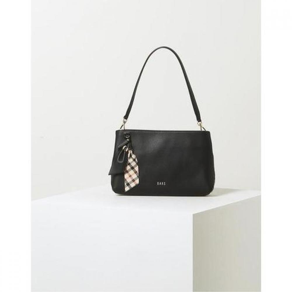 Daks Black Check Pattern Leather Shoulder Bag Dcba3f123bk