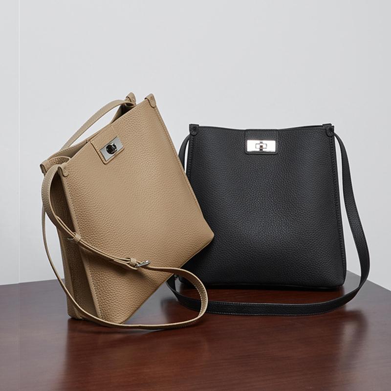 Genți de umăr din piele naturală cu 3 straturi pentru femei Genți de mână pentru femei Trend Designer