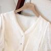 Women's Elegant V-Neck Short Sleeve Blouse