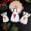 DIY Faceless Angel Silicone Mold Christmas Tree Hanging Ornament Plaster Concrete Resin Mould Heart Dot Texture Dress Girl Craft