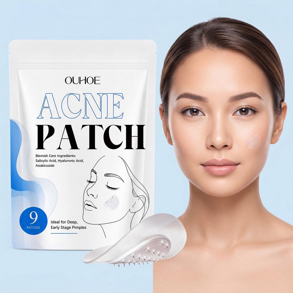 OUHOE Plant Extract Skin Care Patches Lightweight Breathable Clean Face Acne Comfort Gentle Skin Care Patches 9 Count