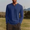 Men's V-neck Long-sleeved Top Is Casual