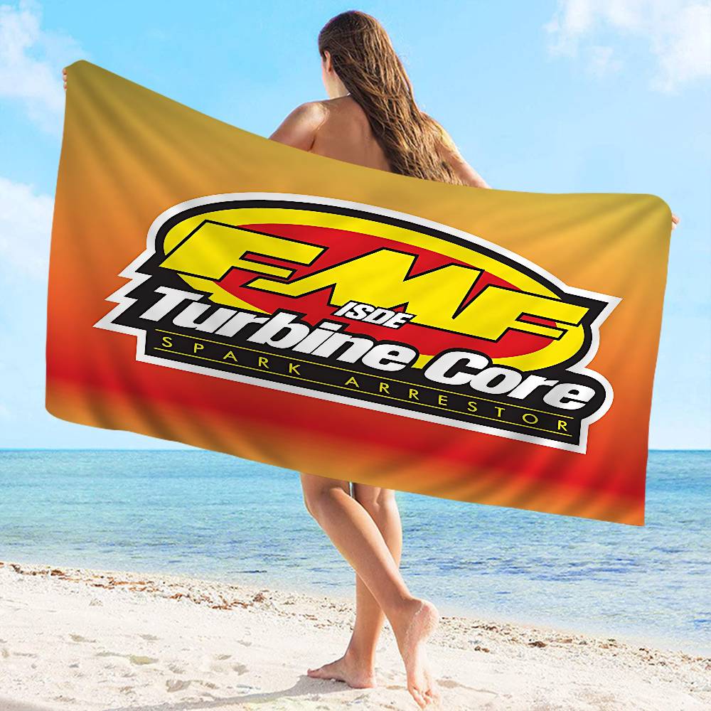 FMF Racing Logo Beach Towel Colorful Bath Towels for Girl Microfiber Quick Dry Custom Sand Free Beach Yoga Spa Gym Pool