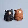 Handgeschnitzte Bärenfigur aus massivem Holz Mini Dekoration für Zuhause Kaffeetisch Geschenk für Tierkunstsammler