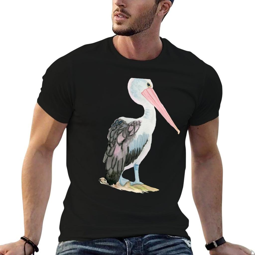 Watercolour Pelican by Love Stax TShirt Unisex T Shirt Cotton T Shirt for Unisex Percent Cotton T Shirts for Unisex Slim Fit Tshirt