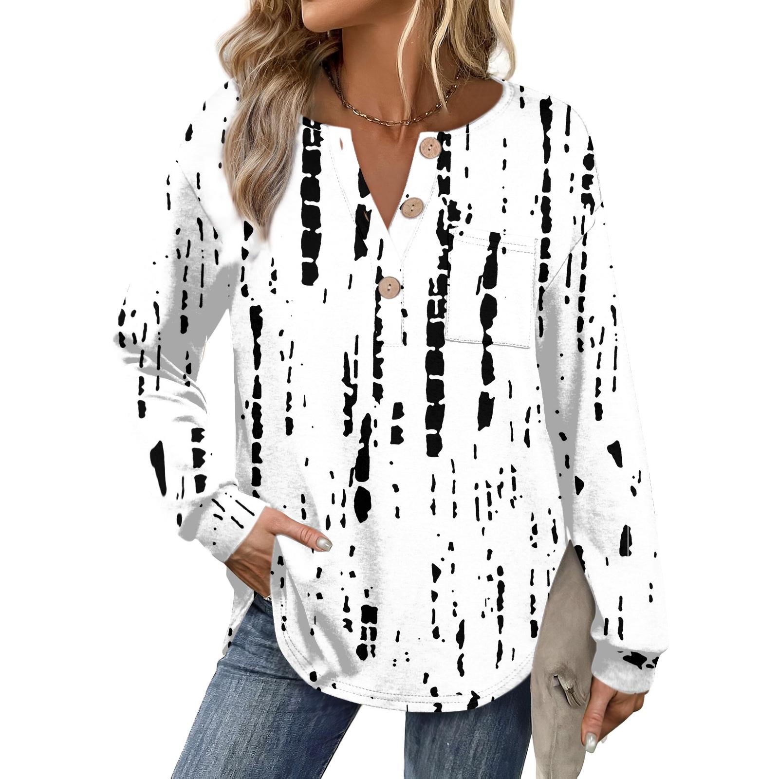 

Женский модный топ с длинными рукавами в стиле ретро с принтом XL белый