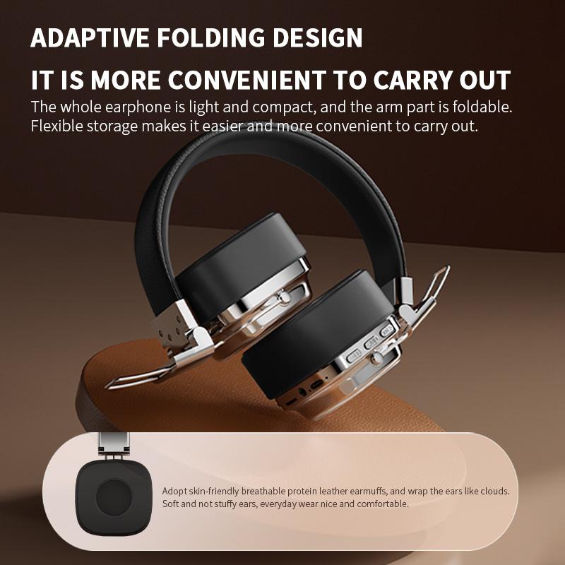 Nová retro sluchátka 2024 Bezdrátová náhlavní souprava Bluetooth DJ Stereo zvuk přes uši Sluchátka Skládací sluchátka Výběr hráče