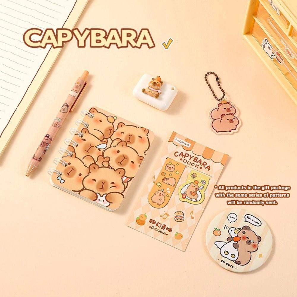 Capybara Stationery Set 7-in-1 Eraser High Quality Highlighter Back To School Gift