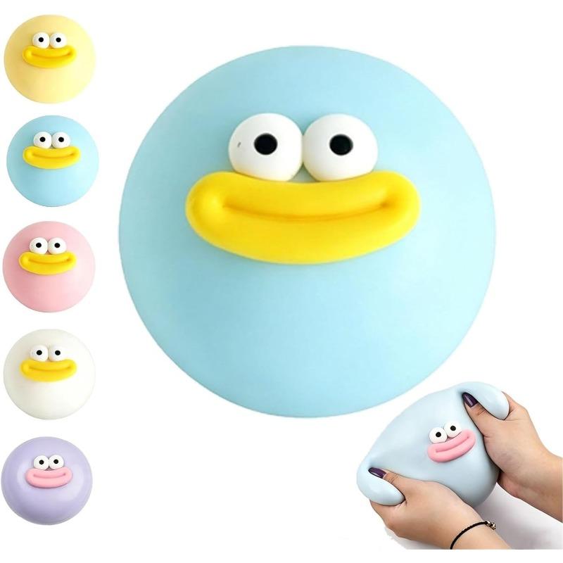Smushers Face Squishy, smushers Squishy with Interchangeable Faces, Soft Slow Rebound Sensory Squeeze Balls for Adults Soft Squeeze Toy Relief (Pink)