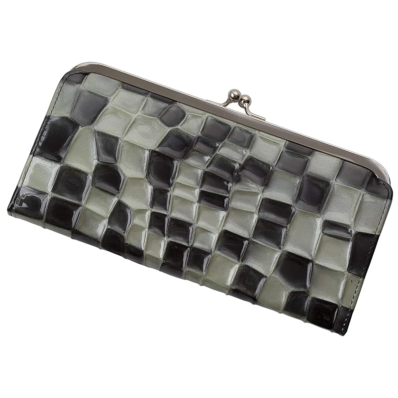 

[Legare] [Legale] stained glass pouch garcon type long wallet wallet ladies genuine leather easy to use thin wallet (ash gray)
