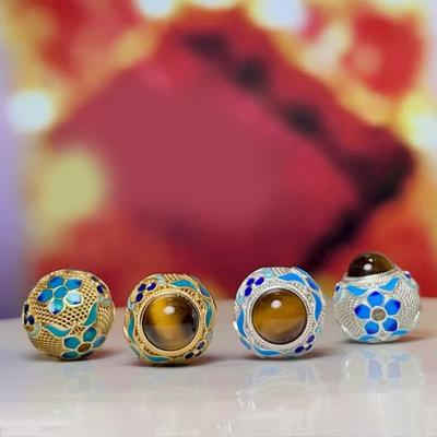 1Pcs Pupa Beads Natural Stone Tiger Eye Through-hole Isolation Beads For Jewelry Making DIY Necklace Bracelet Earrings Accessory