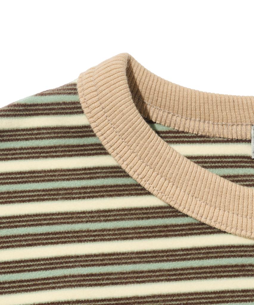 ROIDESROIS Gestreiftes Lagen-Langarm-T-Shirt (khaki)