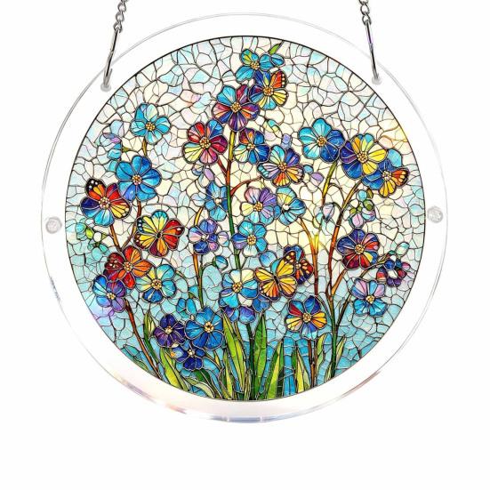 Puzzle in Acrilico Suncatcher Vetro Colorato Ornamento da Appendere alla Finestra Puzzle Fai da Te Pannello Suncatcher per Arredamento Casa Regali per Mamma Amici