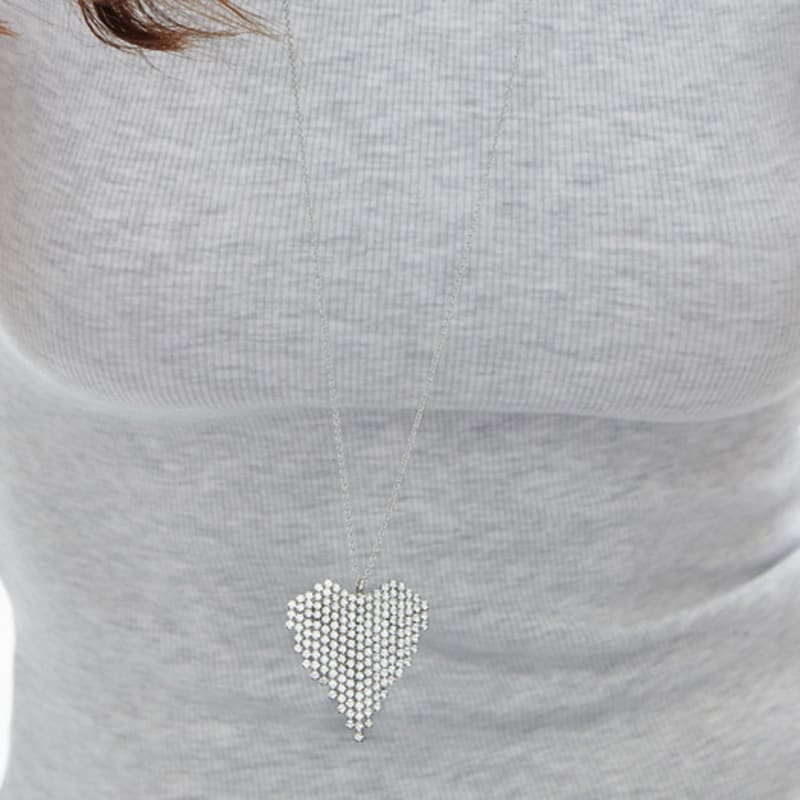 

MATIAS White heart Necklace Silver