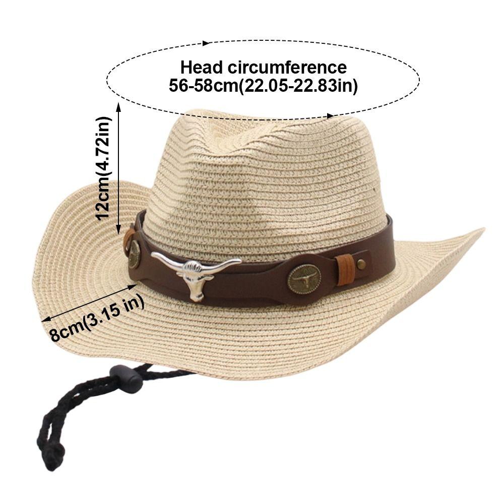 Summer Straw Cap Wide Brim Sun Hat Casual Beach Panama Hat