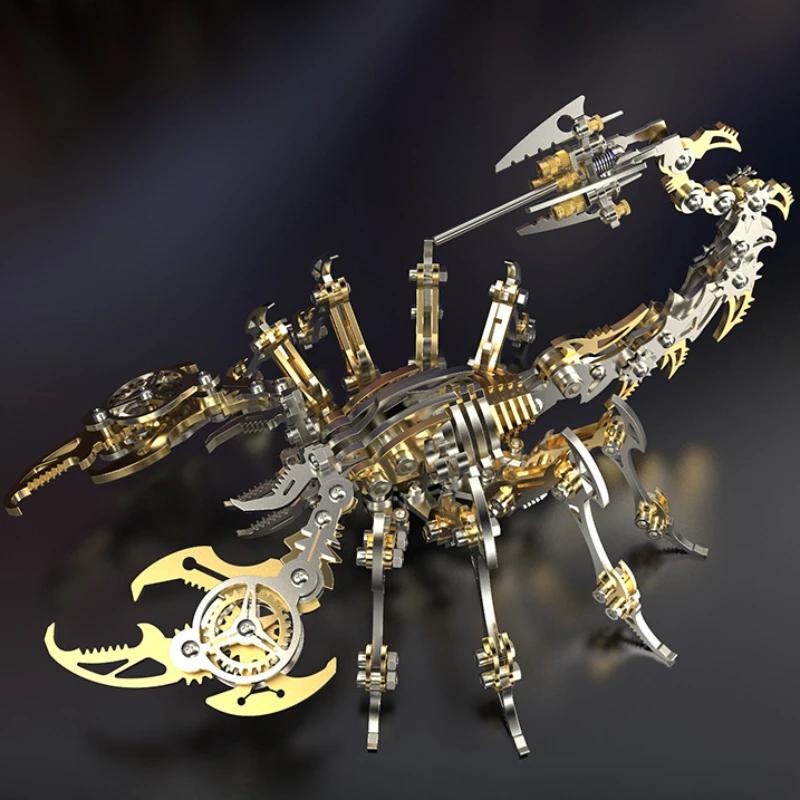 Movable Simulation Scorpion Precision Mechanical Toy Metal Assembly Model 3D Puzzle Creativity DIY Manual
