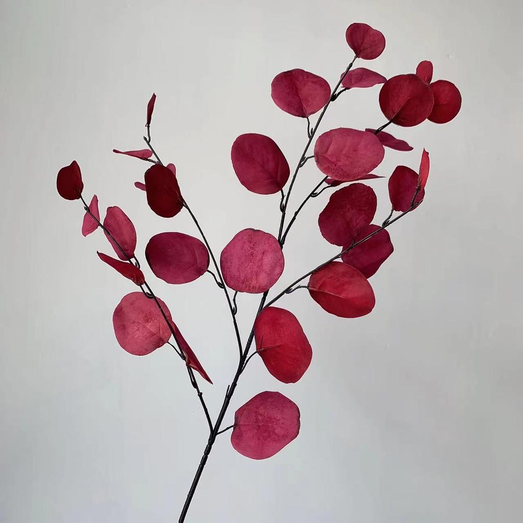 Simulated Apple Leaves Eucalyptus Artificial Flower Branches Home Soft Decoration Wedding Hall Layout Silk Flower Arrangement