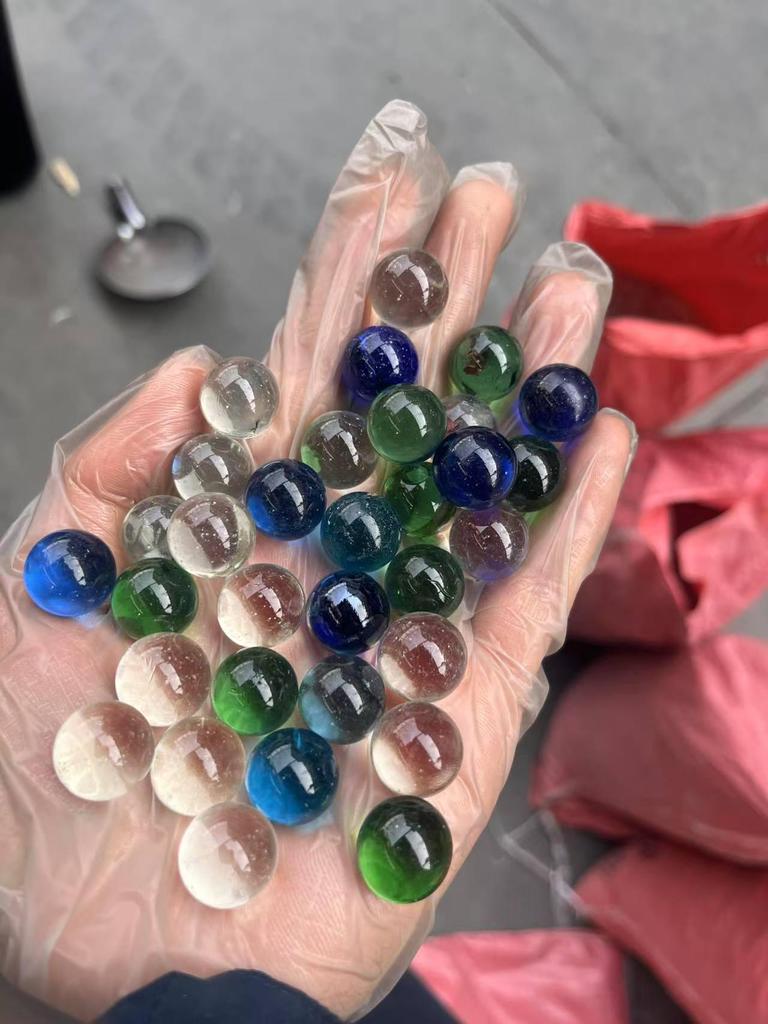 16mm Anime City Arcade Five-Color Glass Marbles for Children's Game Machine