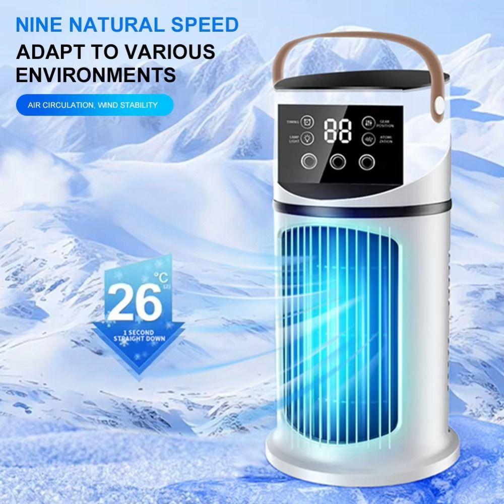 8H Timer Mobile Air Conditioning 9 Speeds Water Cooling Fan Air Conditioning Fan  Home Use