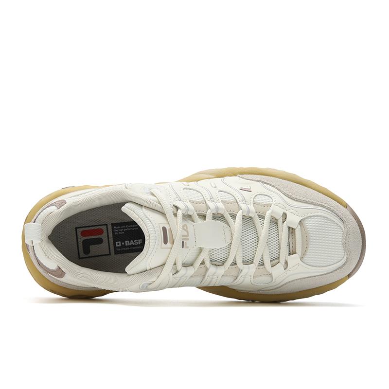 FILA MUFFIN Cushioning Abrasion Resistant Breathable Lightweight Low top Casual Shoes Women's Early Snow F12W541145FTF