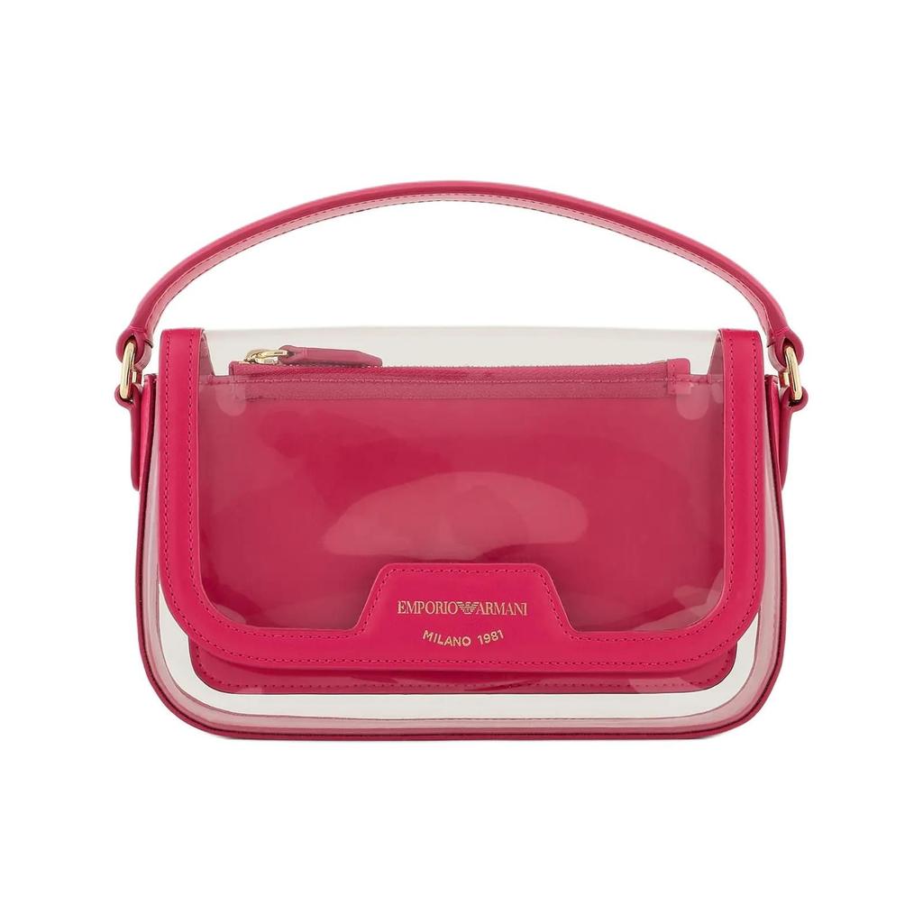 Emporio Armani Flip Closure Detachable Shoulder Strap PVC Mini Crossbody Handbag Women Handbag Magenta Y3H294-YWS5B-80746