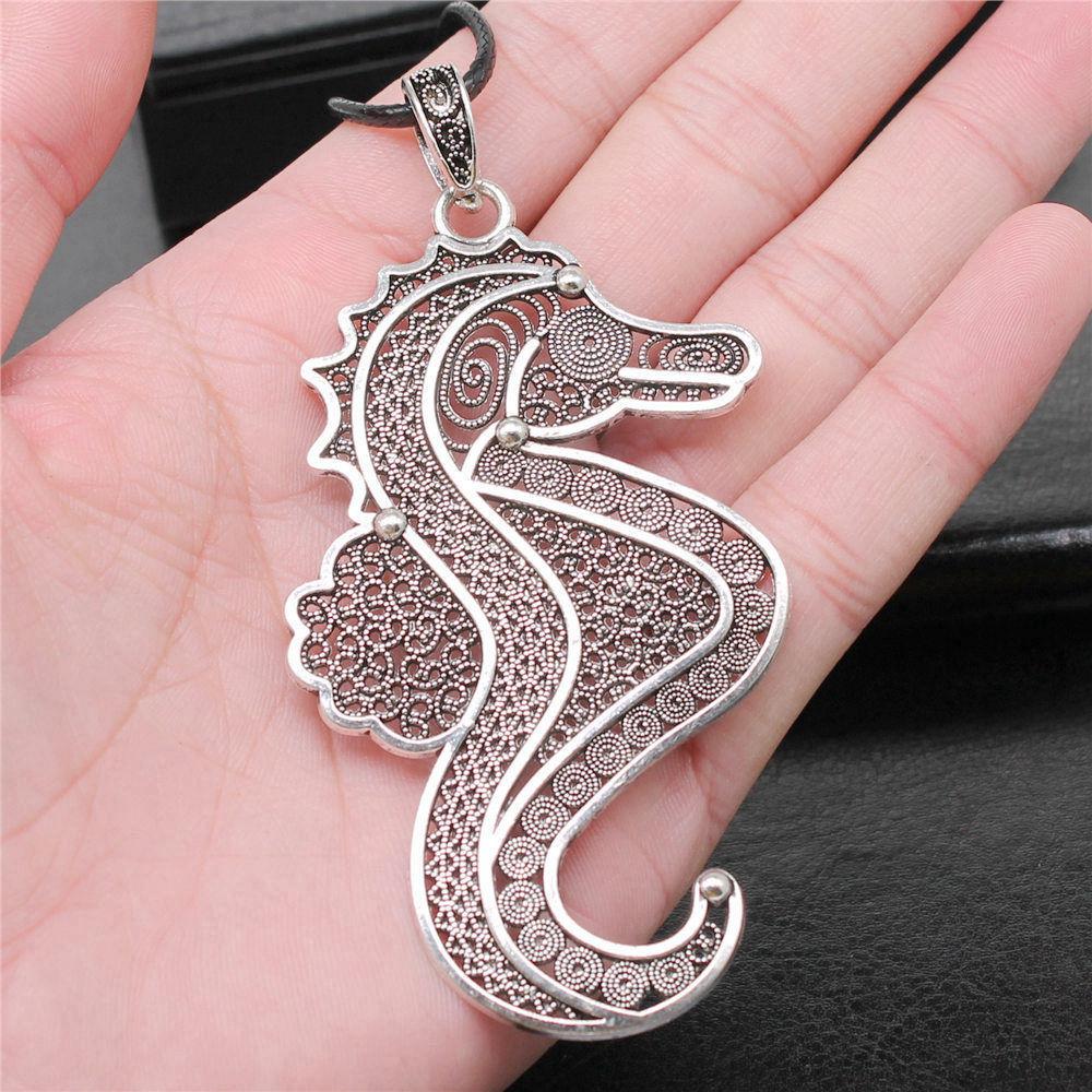 45cm Necklace Leather Chain Big Marine Life Minimalist Jewelry Components QN047