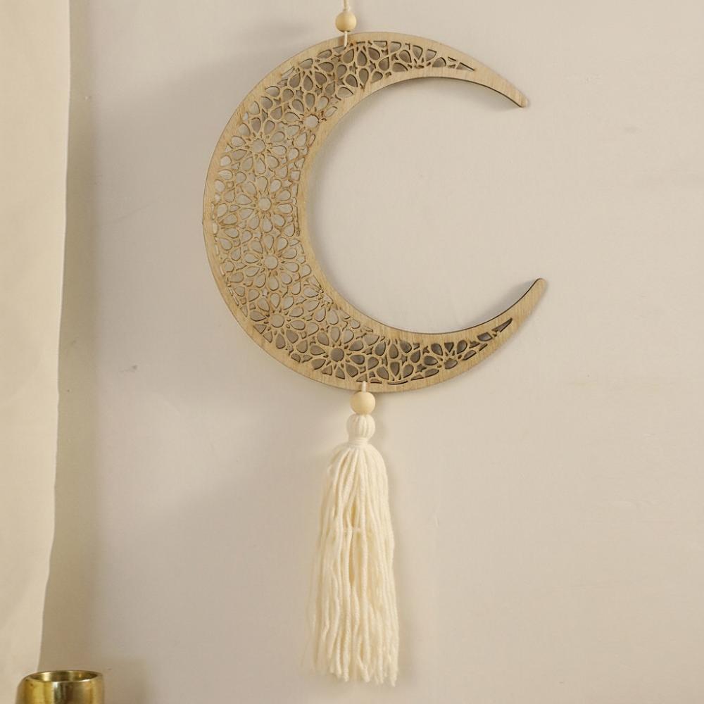 Handmade Ramadan Hanging Ornaments Traditional Eid Mubarak Muslim Decor  Living Room Moon