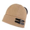 American Leather Buckle Knitted Cold Hat for Men and Women In Autumn and Winter Small Versatile Wool Hat Warm and Cold Hat