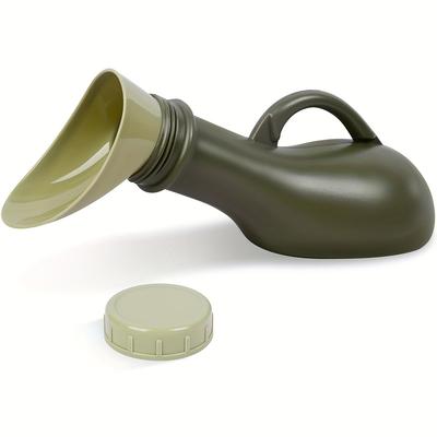 Urinal für Männer mit Überlaufschutz 32 oz/1000 ml | Tragbare Urinflasche mit leuchtendem Deckel | Dicke Kunststoff-Urinflasche
