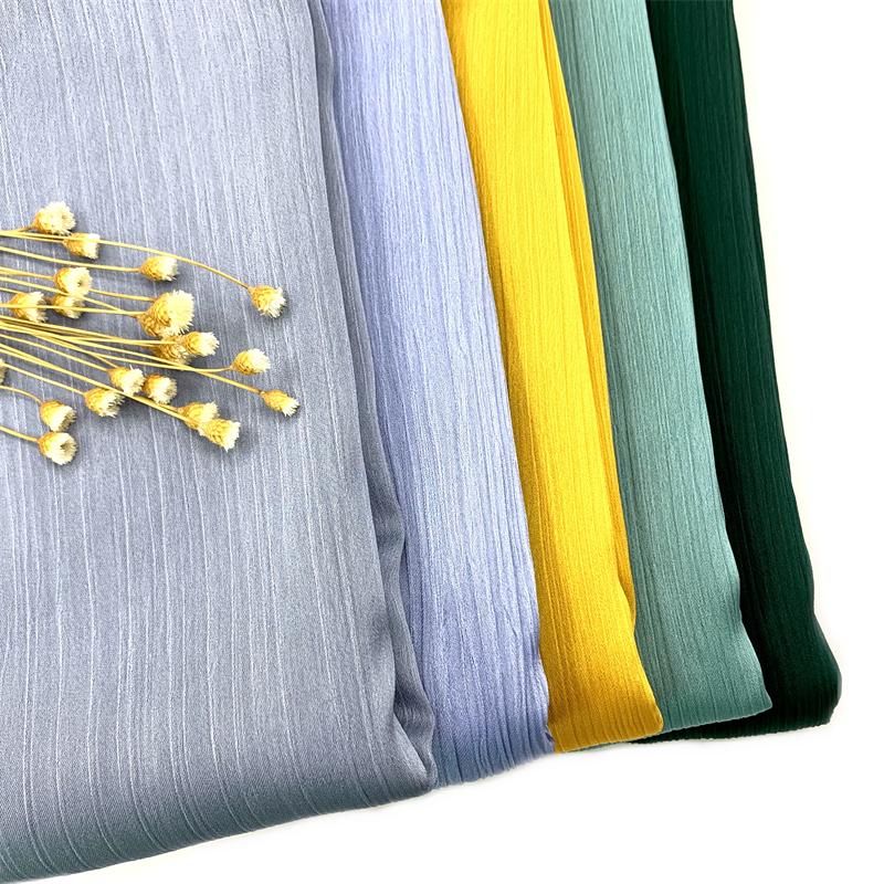 Crinkle Satin Chiffon Hijab for Muslim Women Mini Crepe Plain Shawl Wrinkle Solid Long Turban Islam Headscarf