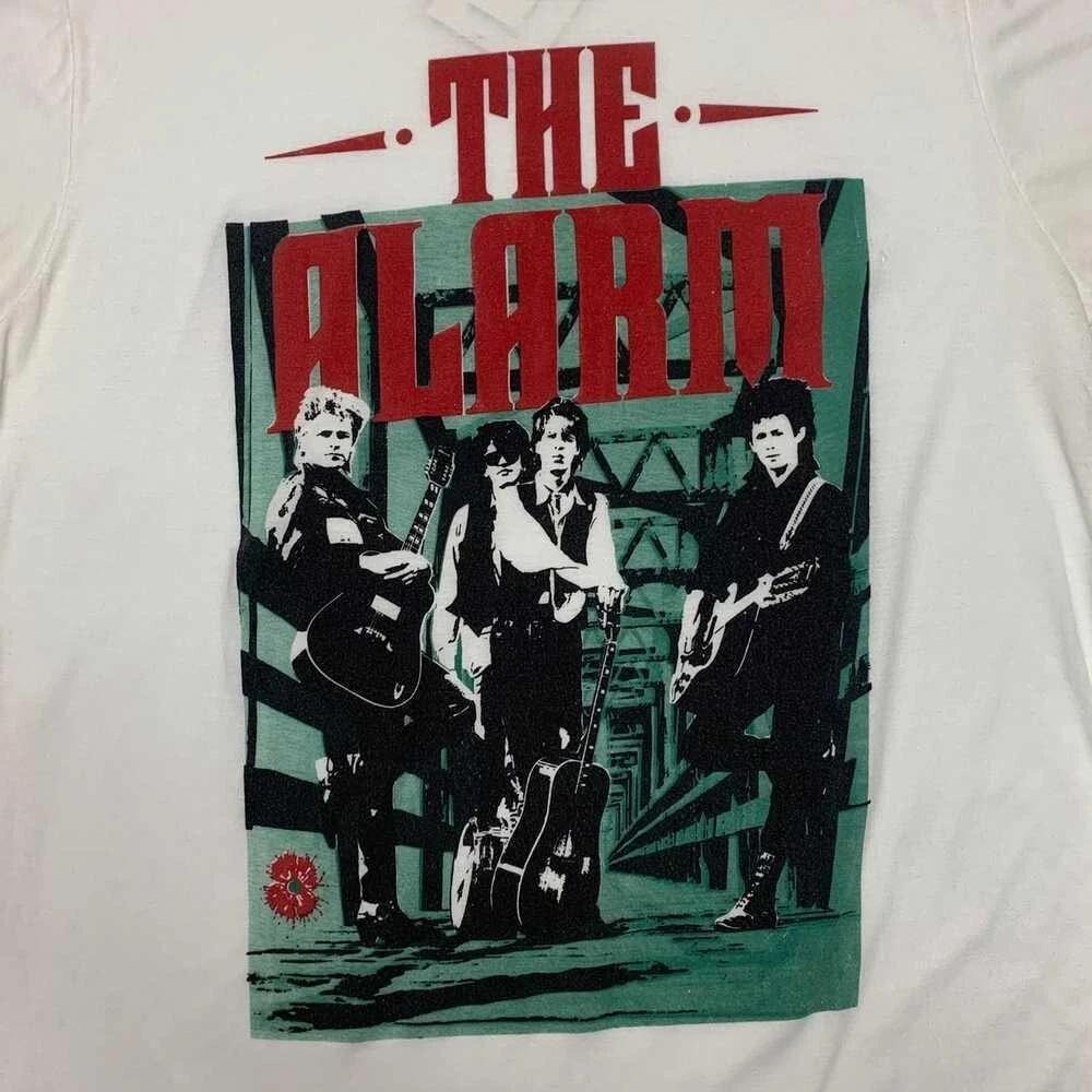 Men s and Women s T-shirts Vtg The Alarm Band In Concert Cotton White Full Size Unisex Shirt BT031 M