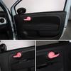 For Fiat 500 2010-2024 ABS Carbon Fiber Car Ide Handle Panel Frame Cover Trim Sticker Interior Car Accessories
