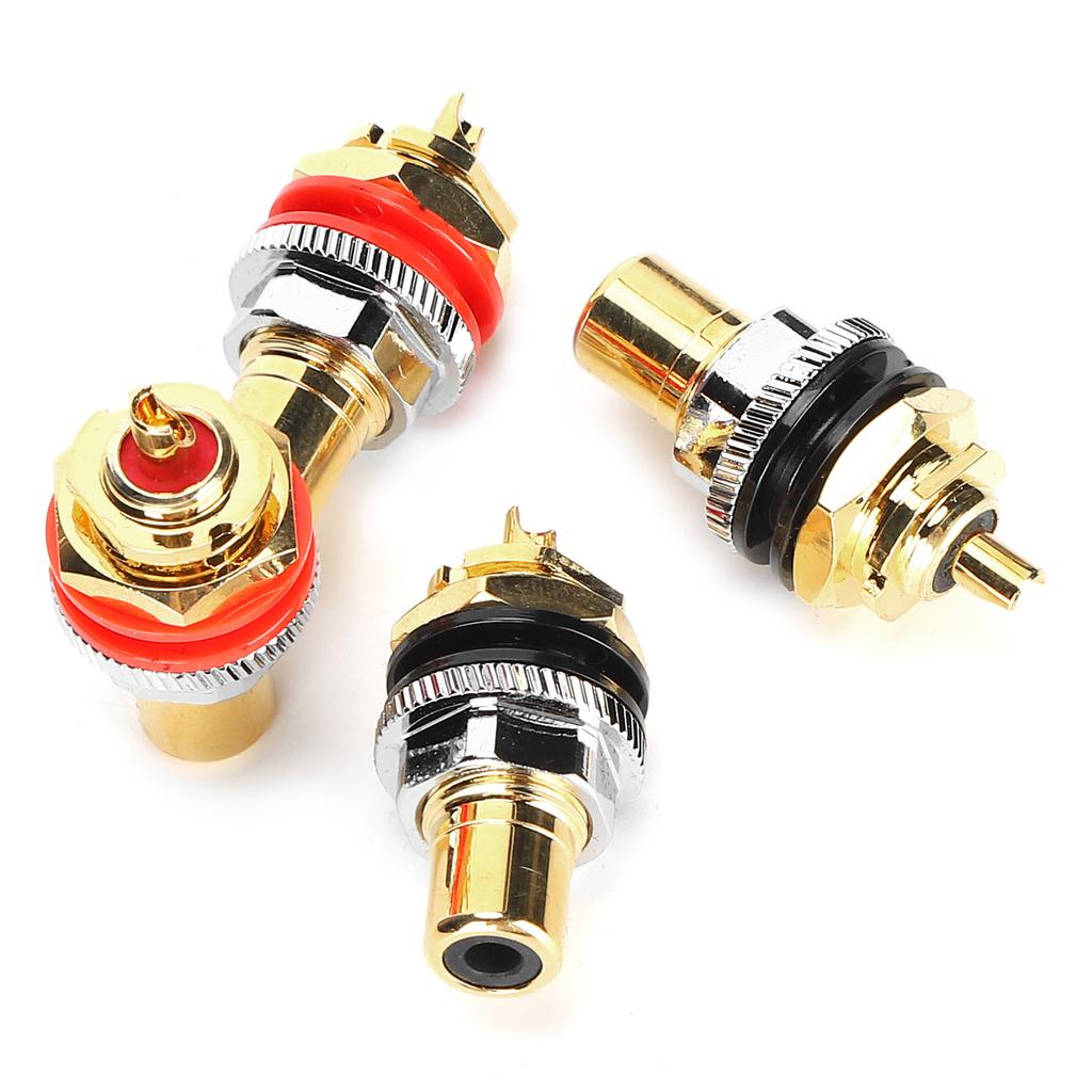 Monosaudio C401G RCA Socket Pure Copper 24K Gold Plated RCA Female Socket Terminal
